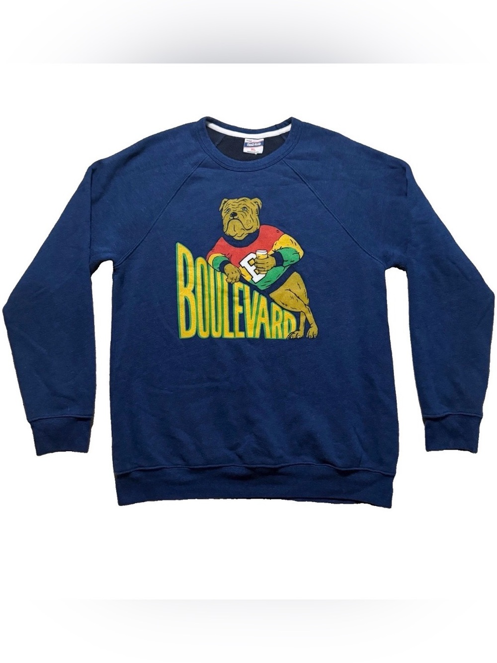 Charlie Hustle Bully Porter Sweatshirt XL Kansas City Boulevard Brewing Blue